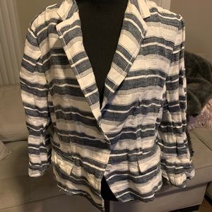 Linen Striped Blazer